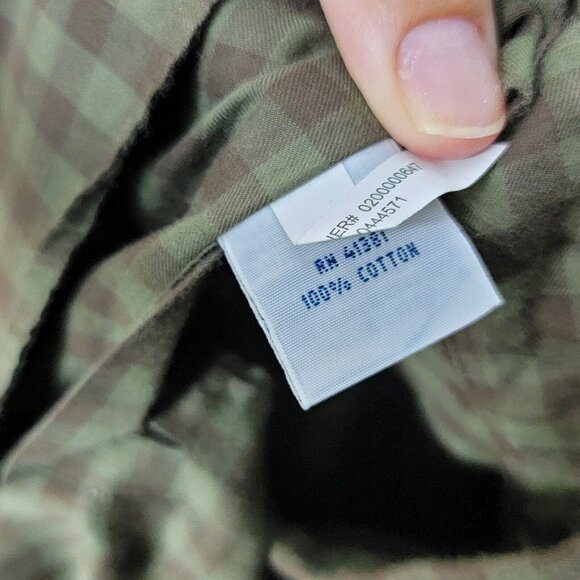 Ralph Lauren XL Green Checkered Long‎ Sleeve Button Down Men's Shirt - Picture 5 of 5